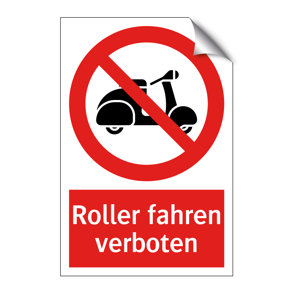 Roller fahren verboten