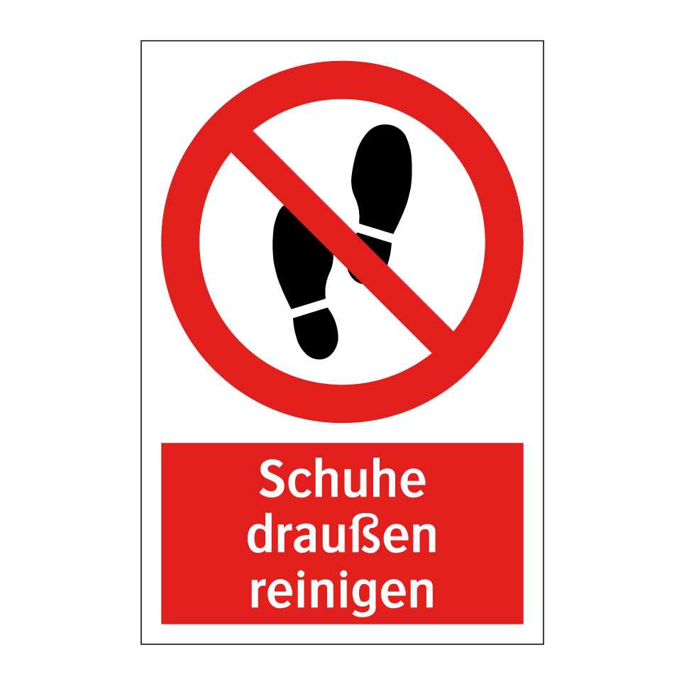 Schuhe draußen reinigen