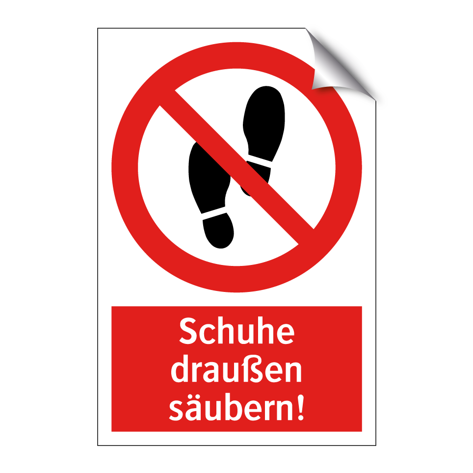 Schuhe draußen säubern!
