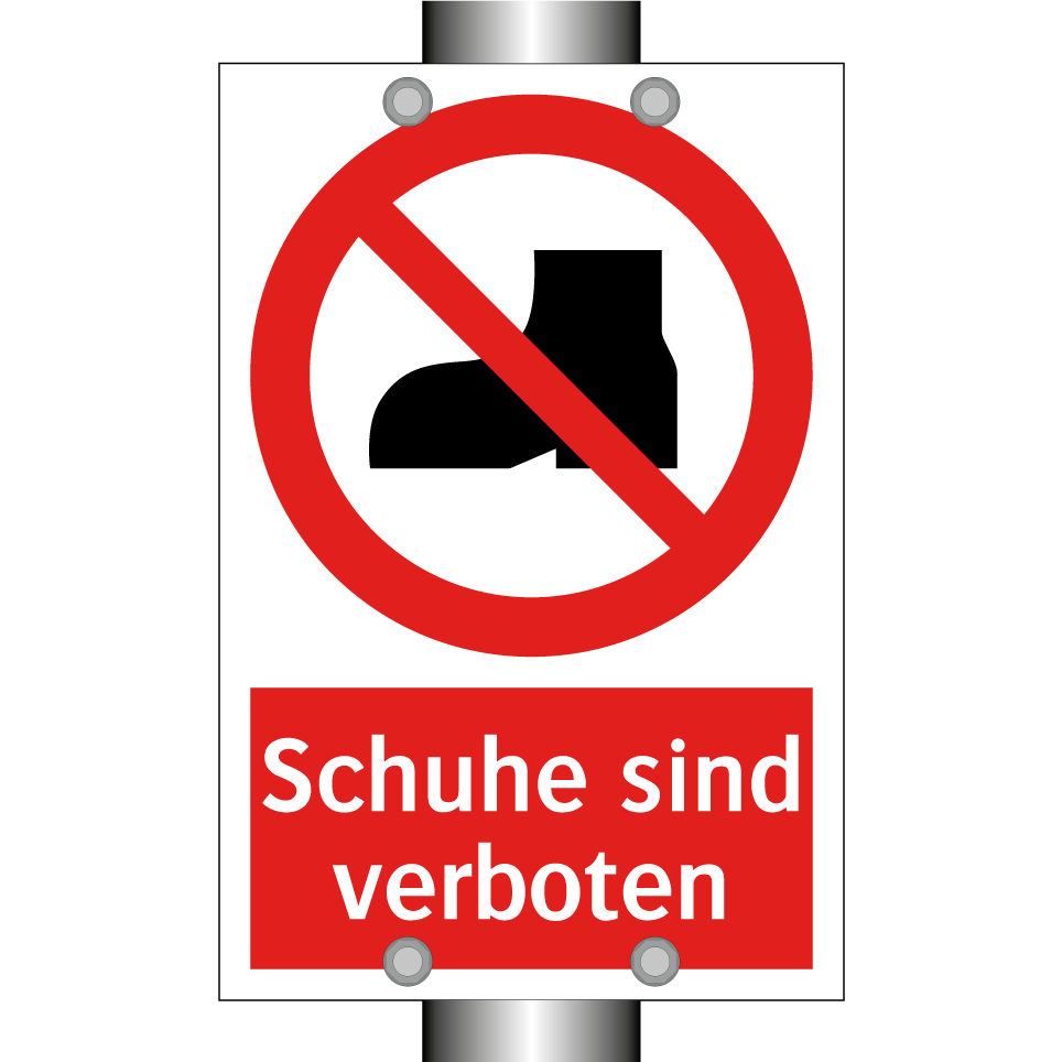 Schuhe sind verboten