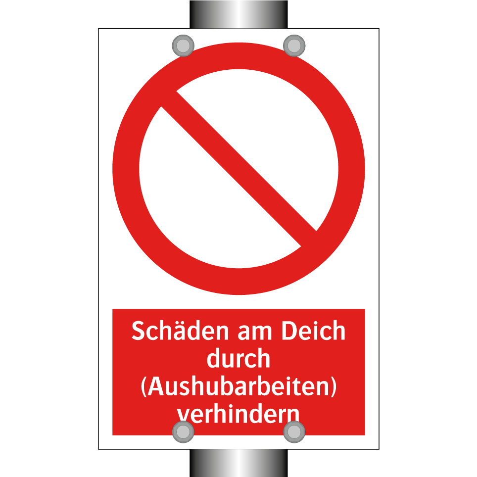 Schäden am Deich durch (Aushubarbeiten) verhindern
