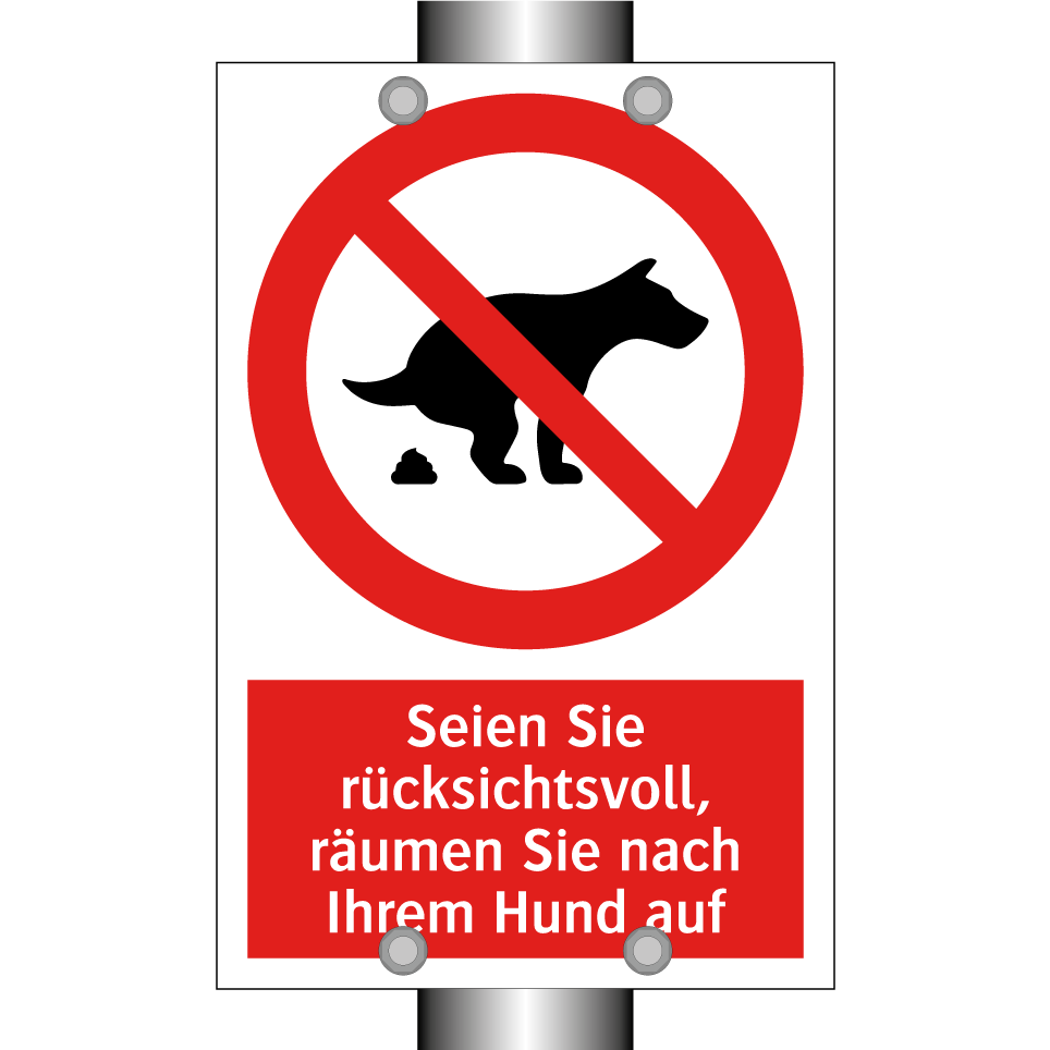 Seien Sie rücksichtsvoll, räumen Sie nach Ihrem Hund auf