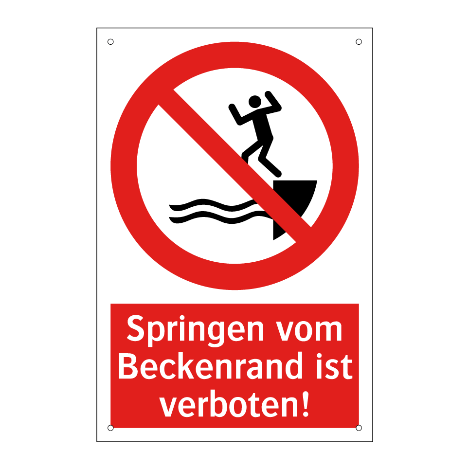 Springen vom Beckenrand ist verboten!