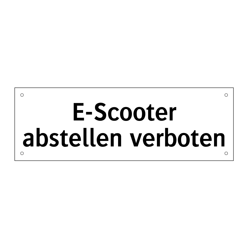 E-Scooter abstellen verboten