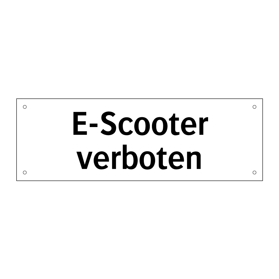 E-Scooter verboten