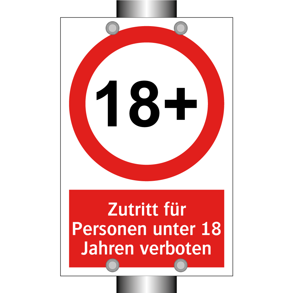 Zutritt für Personen unter 18 Jahren verboten