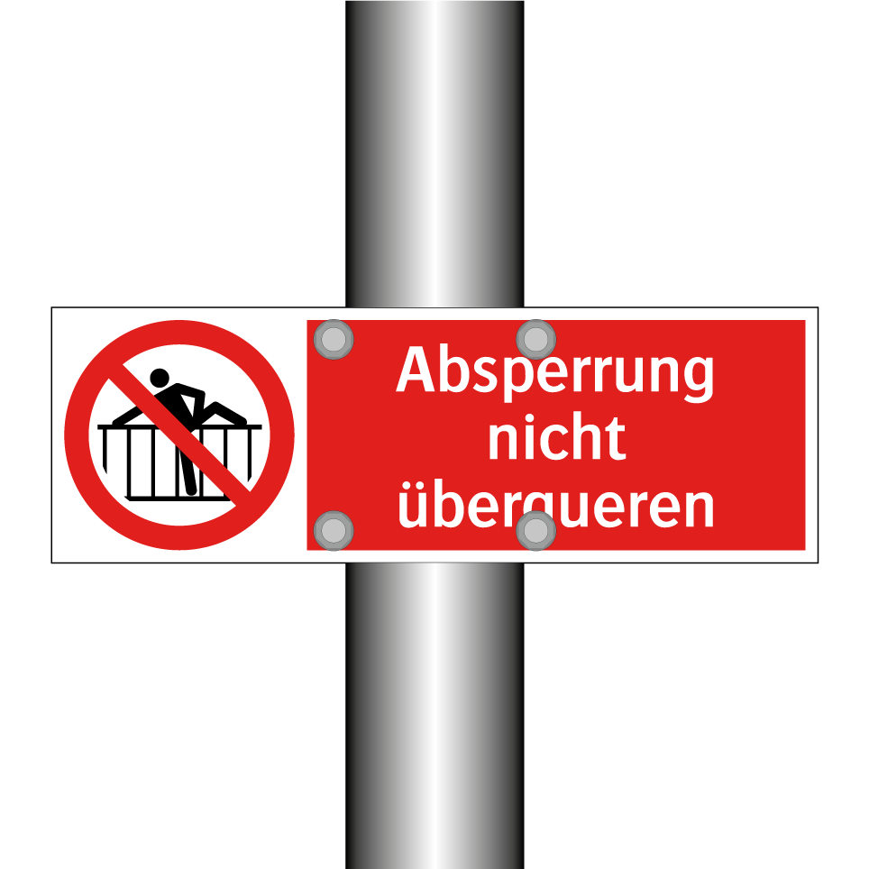 Absperrung nicht überqueren