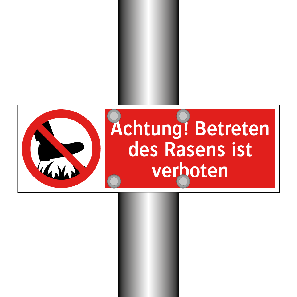 Achtung! Betreten des Rasens ist verboten