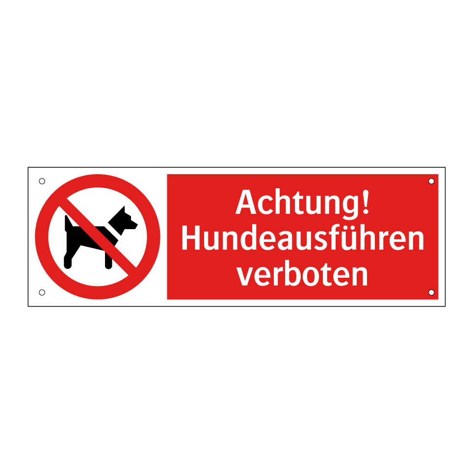Achtung! Hundeausführen verboten