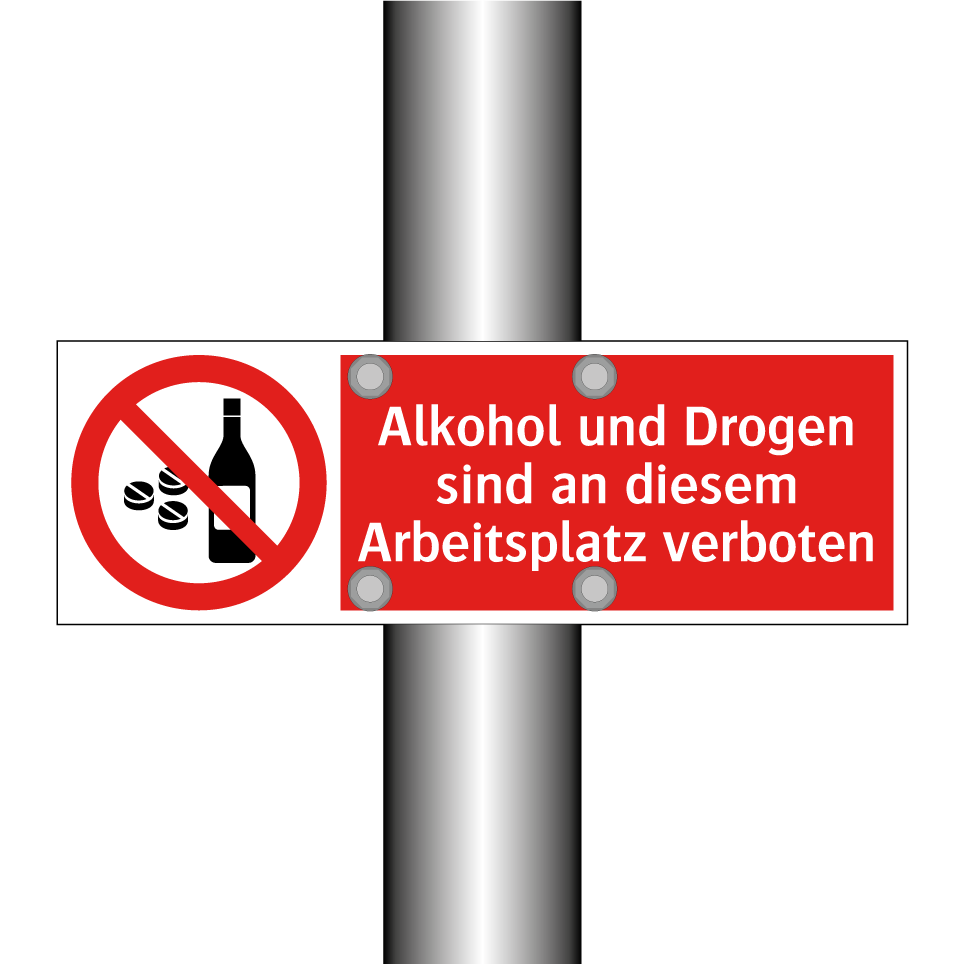 Alkohol und Drogen sind an diesem Arbeitsplatz verboten