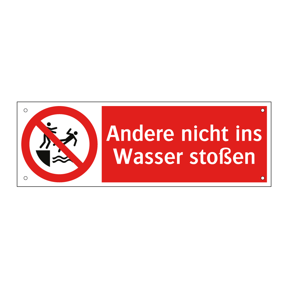 Andere nicht ins Wasser stoßen