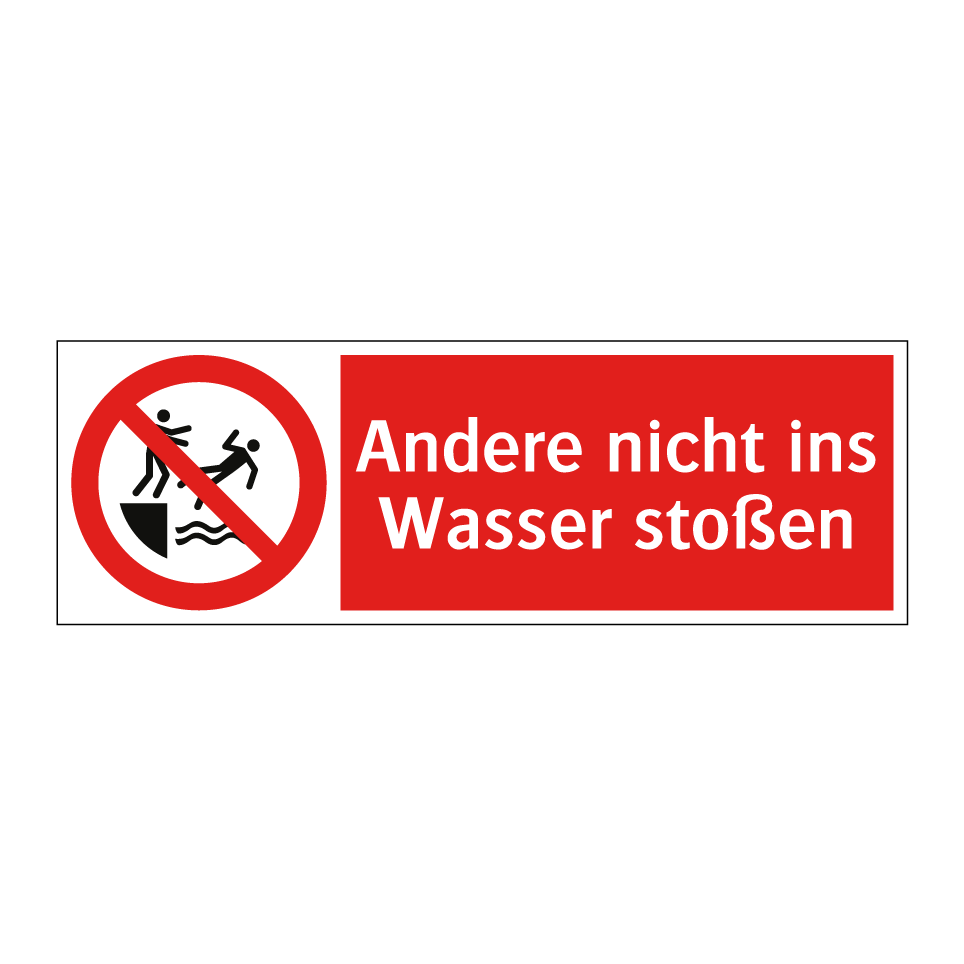 Andere nicht ins Wasser stoßen