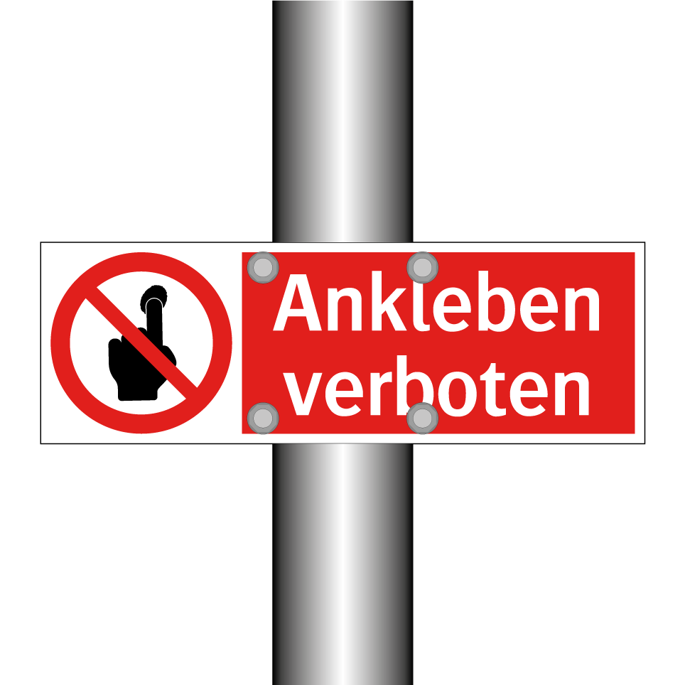 Ankleben verboten