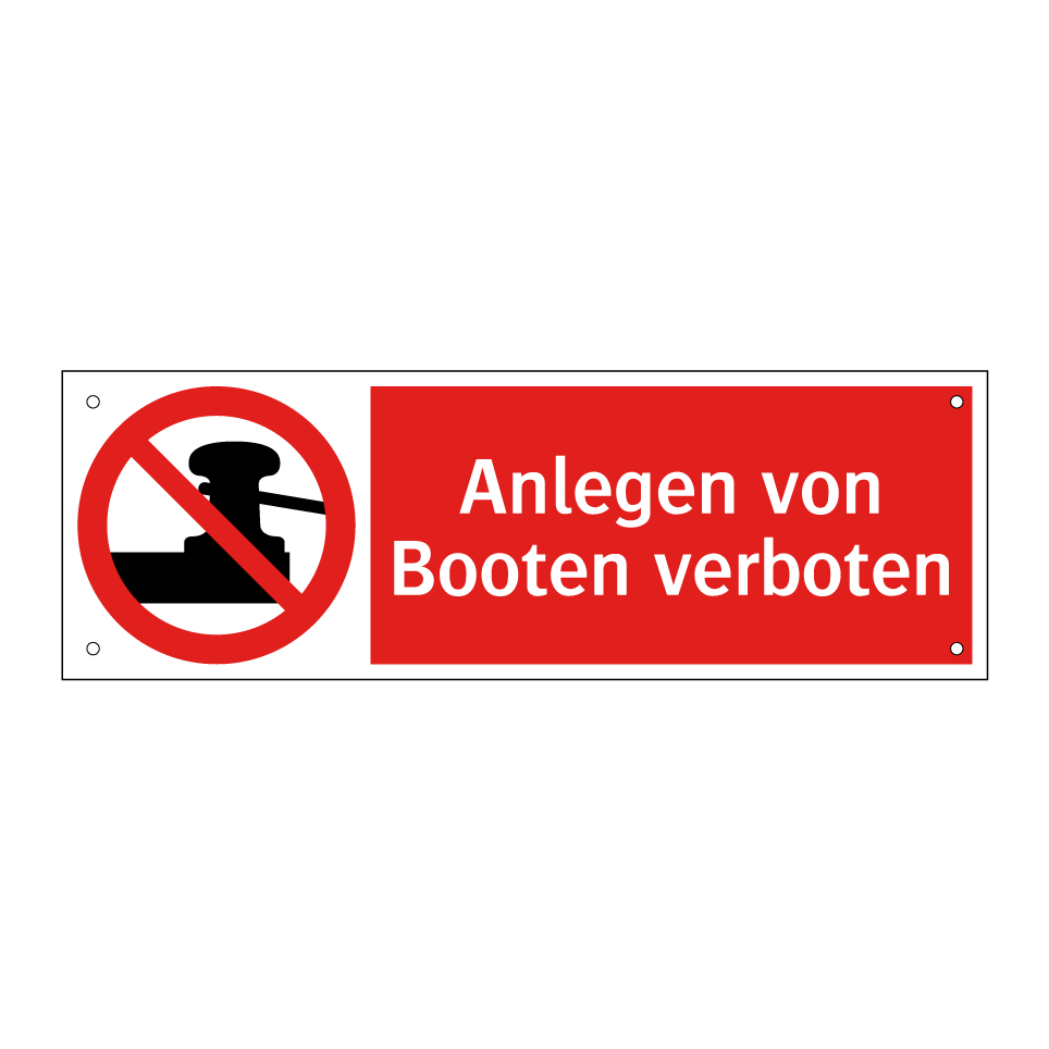 Anlegen von Booten verboten