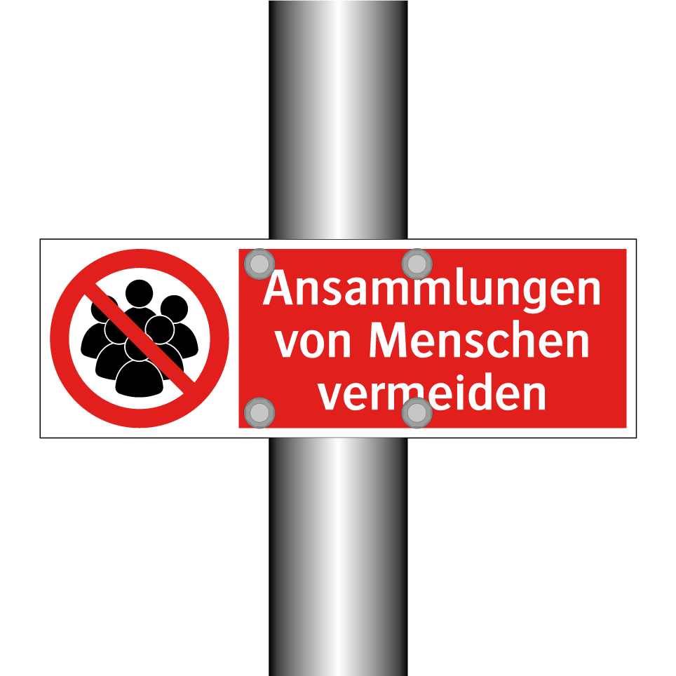 Ansammlungen von Menschen vermeiden