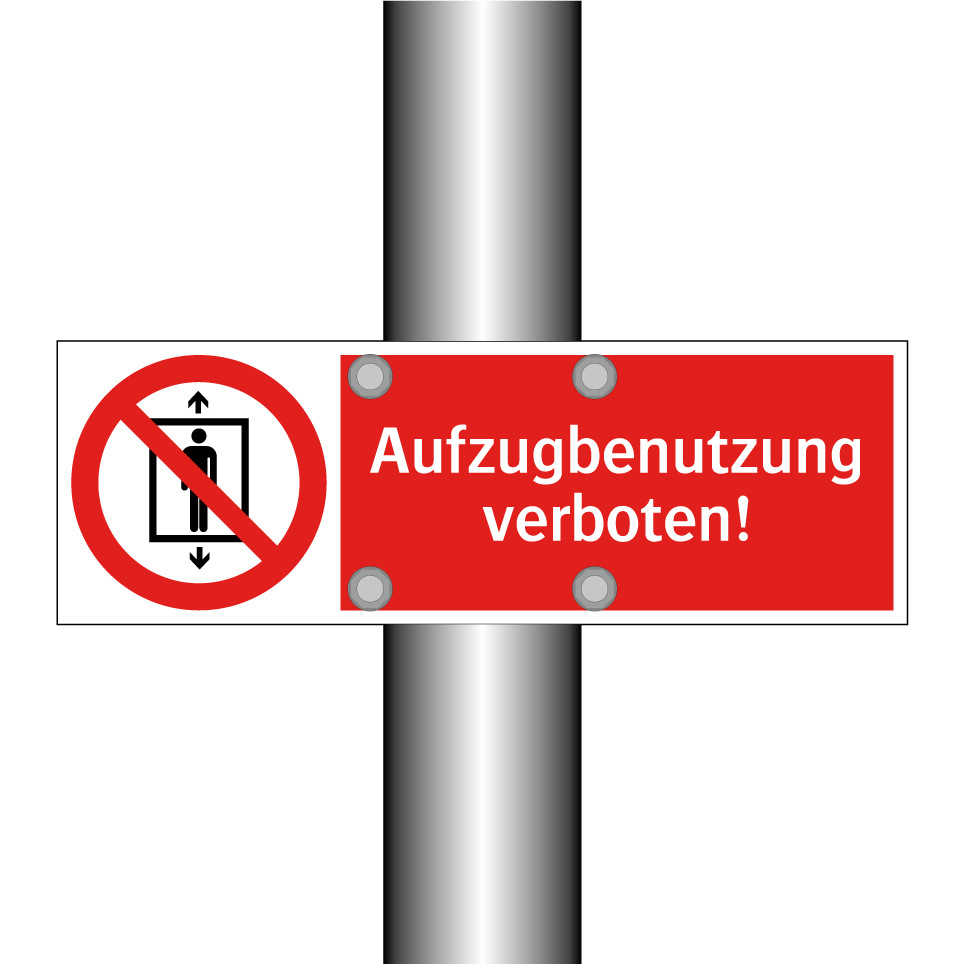 Aufzugbenutzung verboten!