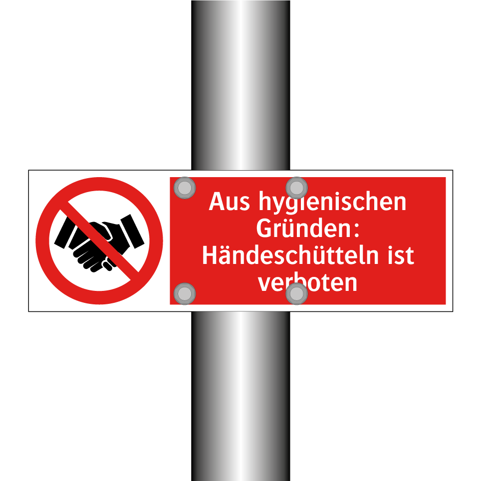 Aus hygienischen Gründen: Händeschütteln ist verboten