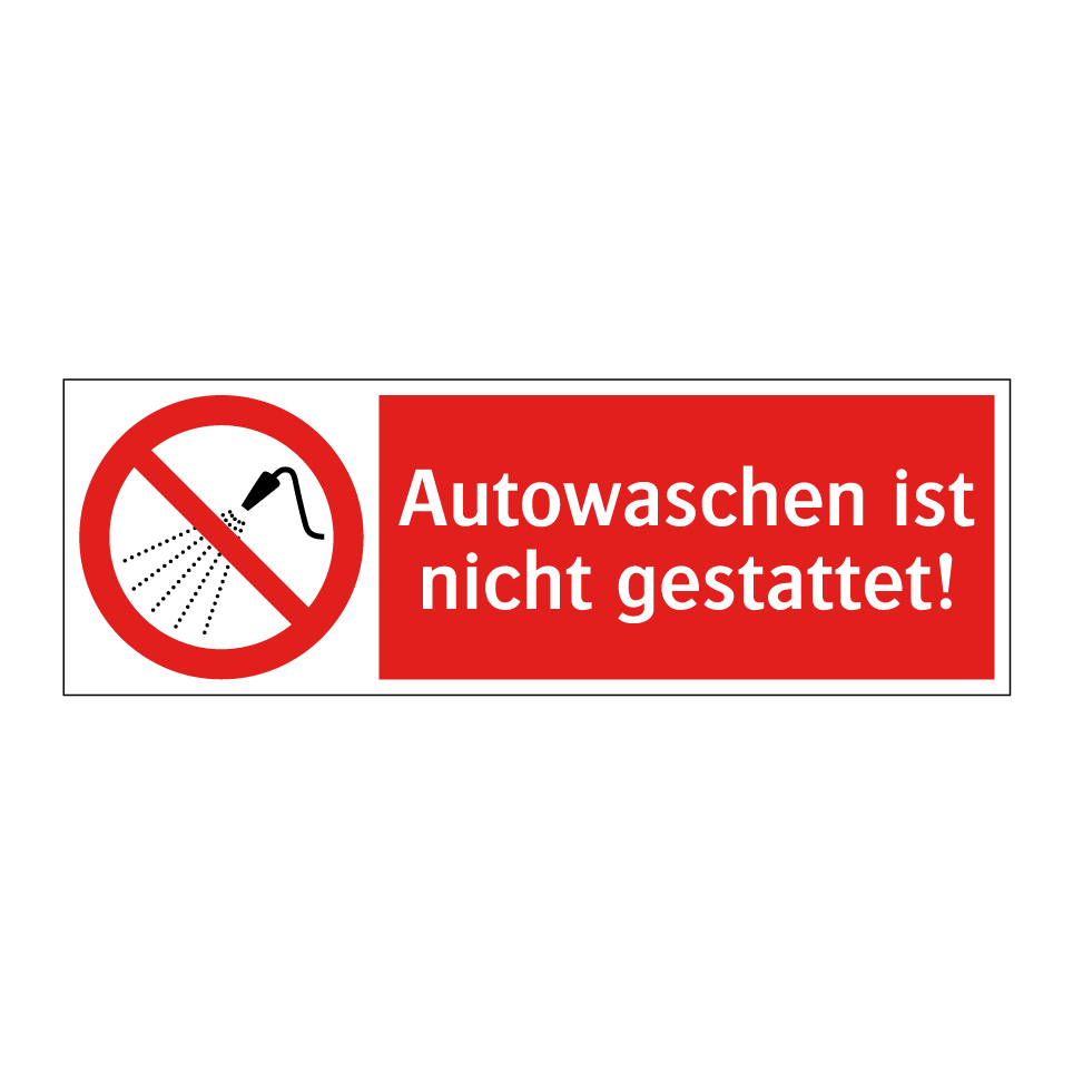 Autowaschen ist nicht gestattet!