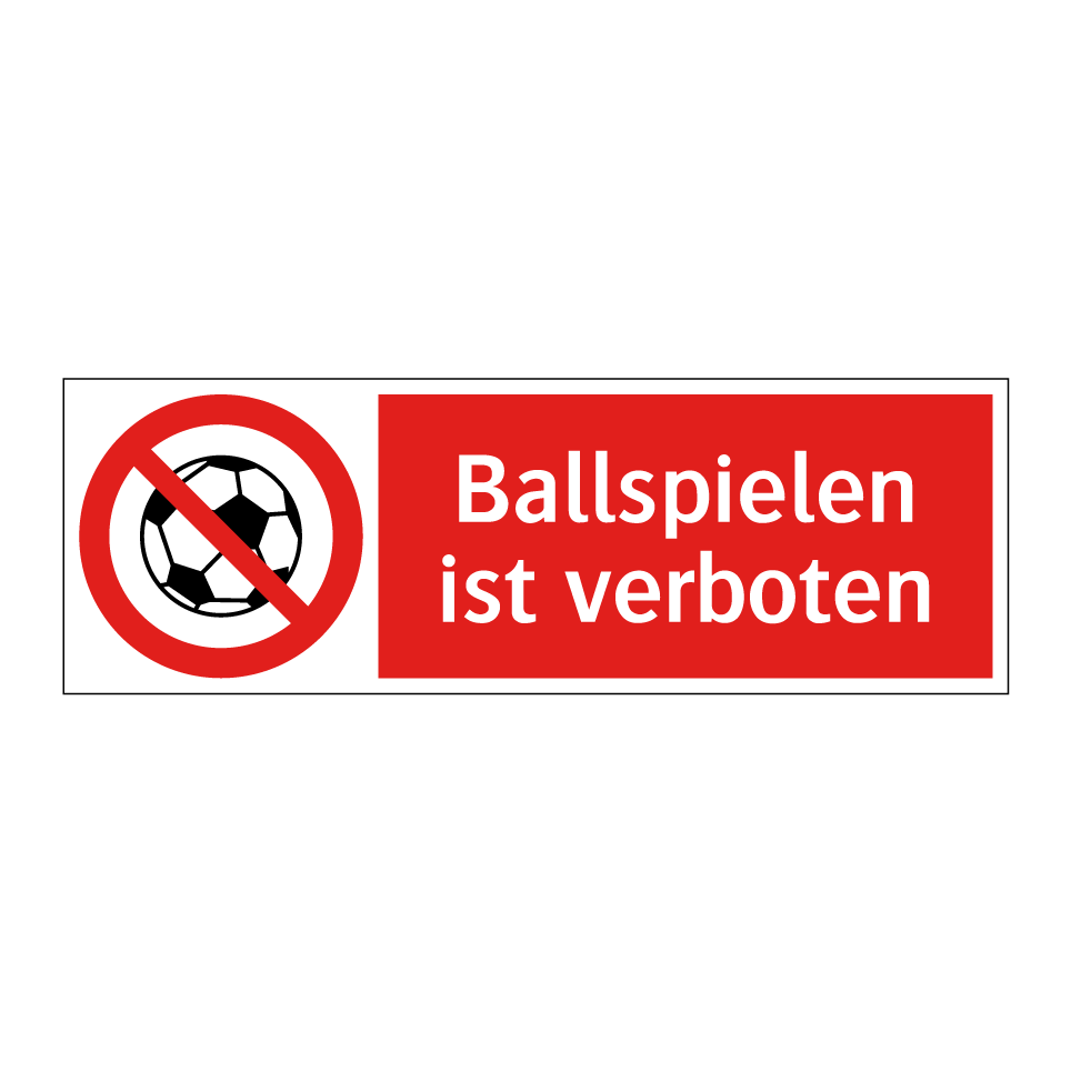 Ballspielen ist verboten