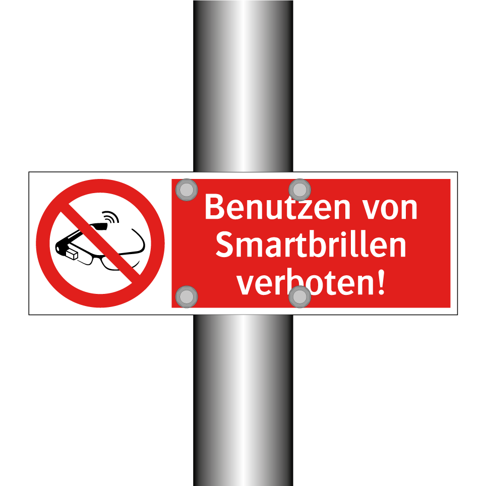 Benutzen von Smartbrillen verboten!