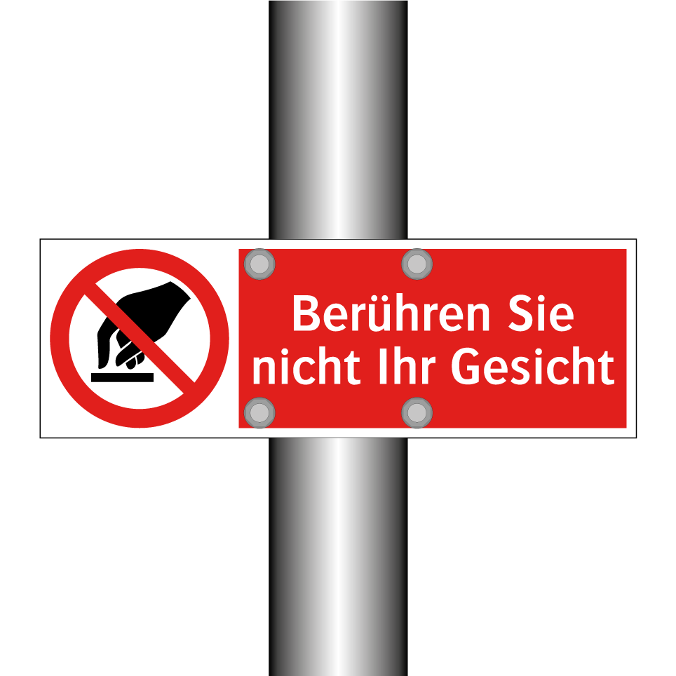 Berühren Sie nicht Ihr Gesicht