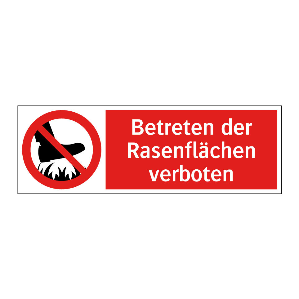 Betreten der Rasenflächen verboten