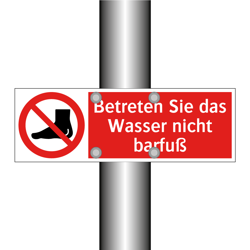 Betreten Sie das Wasser nicht barfuß