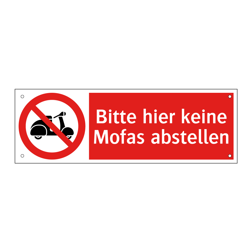 Bitte hier keine Mofas abstellen