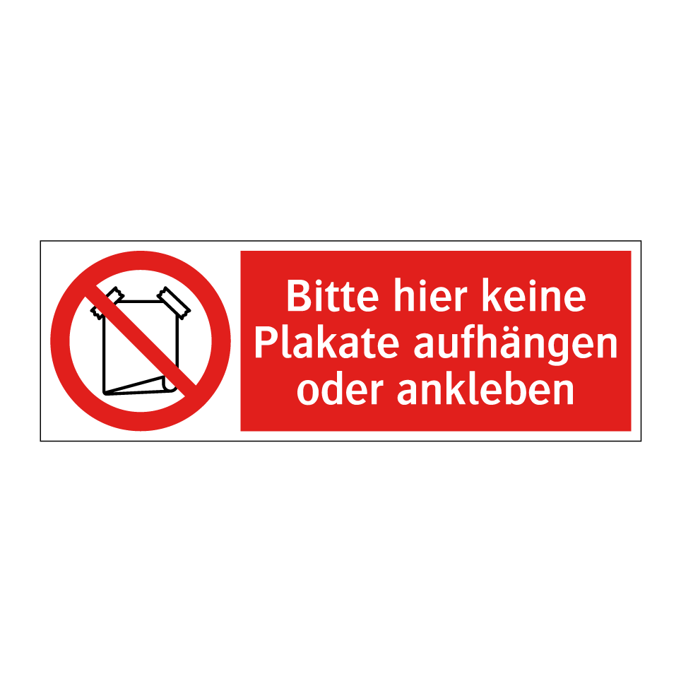 Bitte hier keine Plakate aufhängen oder ankleben