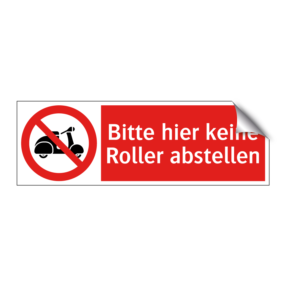 Bitte hier keine Roller abstellen
