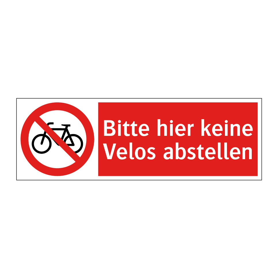 Bitte hier keine Velos abstellen