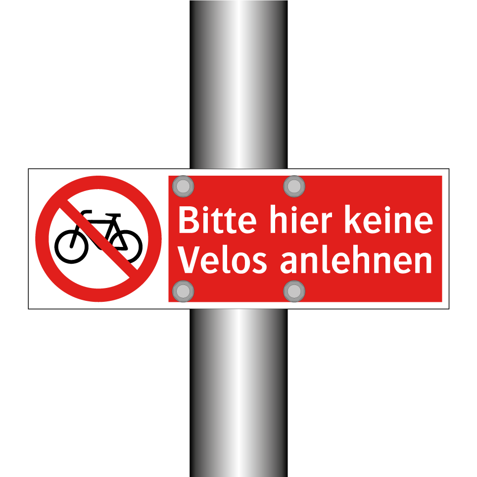 Bitte hier keine Velos anlehnen