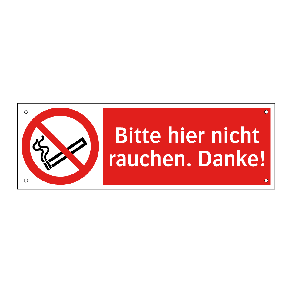 Bitte hier nicht rauchen. Danke!