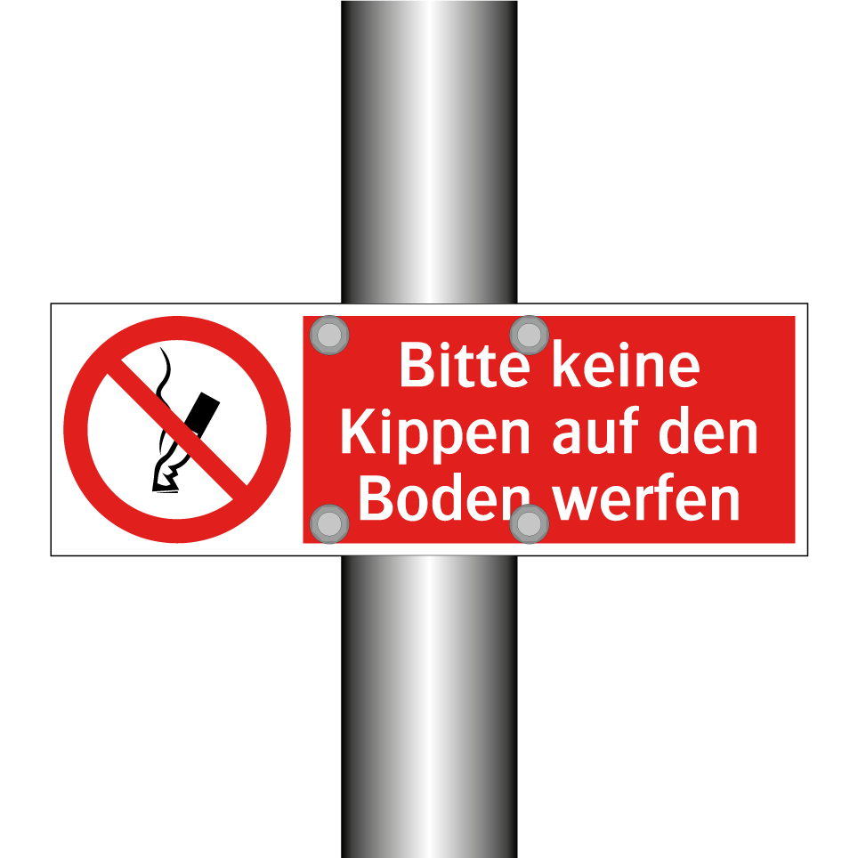 Bitte keine Kippen auf den Boden werfen