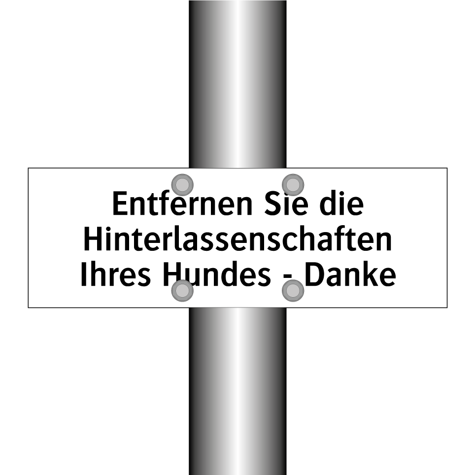Entfernen Sie die Hinterlassenschaften Ihres Hundes - Danke