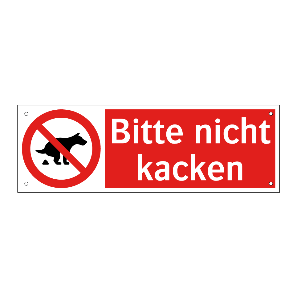 Bitte nicht kacken