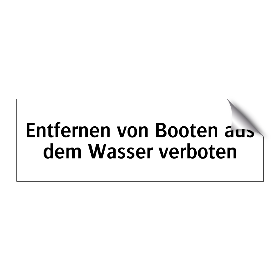Entfernen von Booten aus dem Wasser verboten