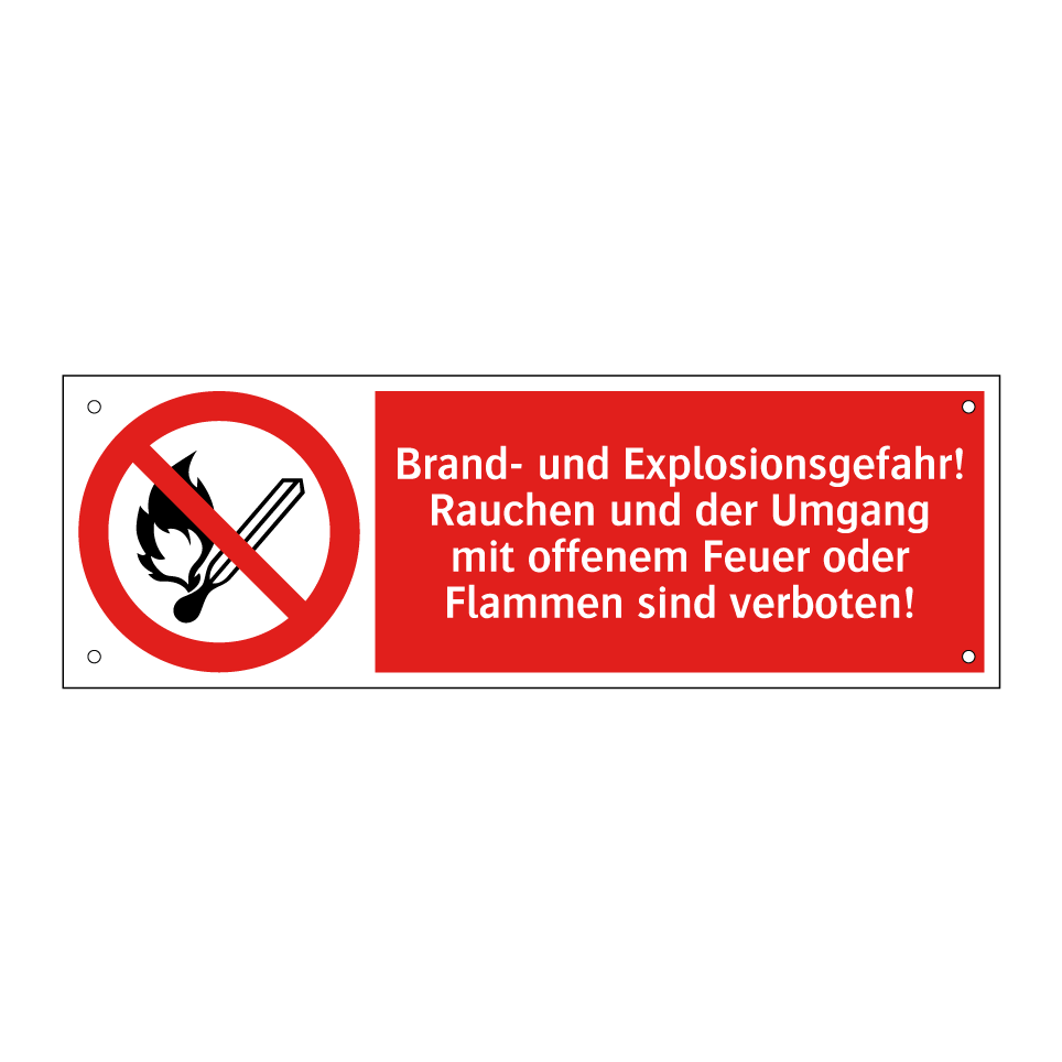 Brand- und Explosionsgefahr! Rauchen und der Umgang mit offenem Feuer oder Flammen sind verboten!
