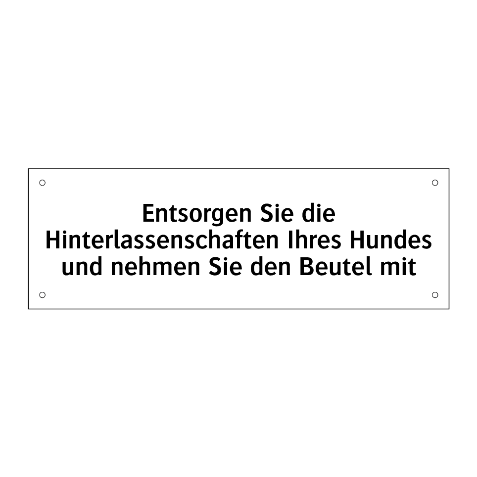 Entsorgen Sie die Hinterlassenschaften Ihres Hundes und nehmen Sie den Beutel mit