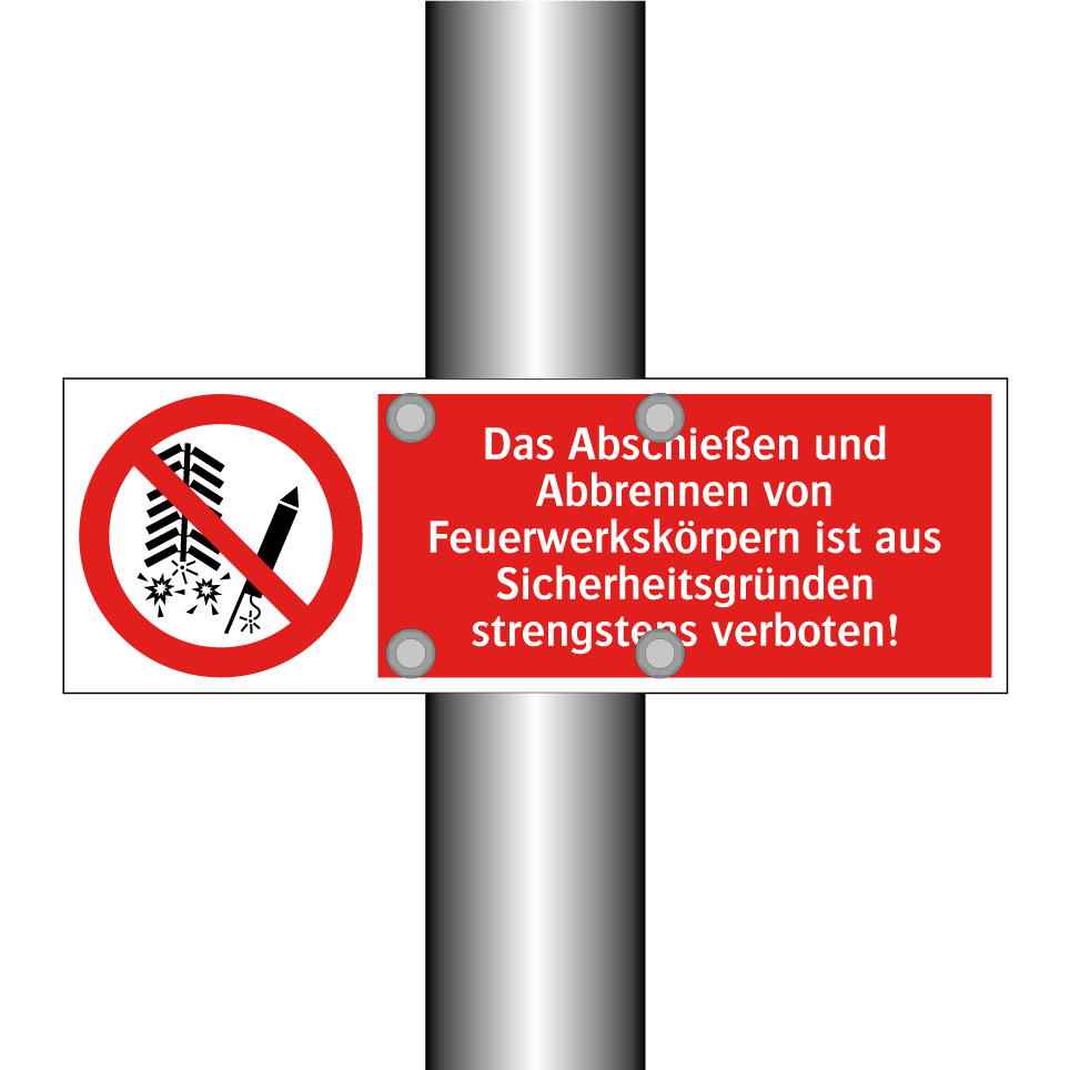 Das Abschießen und Abbrennen von Feuerwerkskörpern ist aus Sicherheitsgründen strengstens verboten!