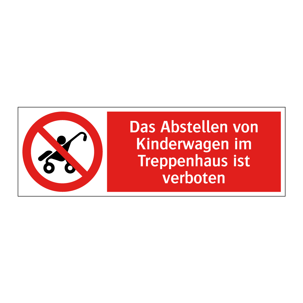 Das Abstellen von Kinderwagen im Treppenhaus ist verboten