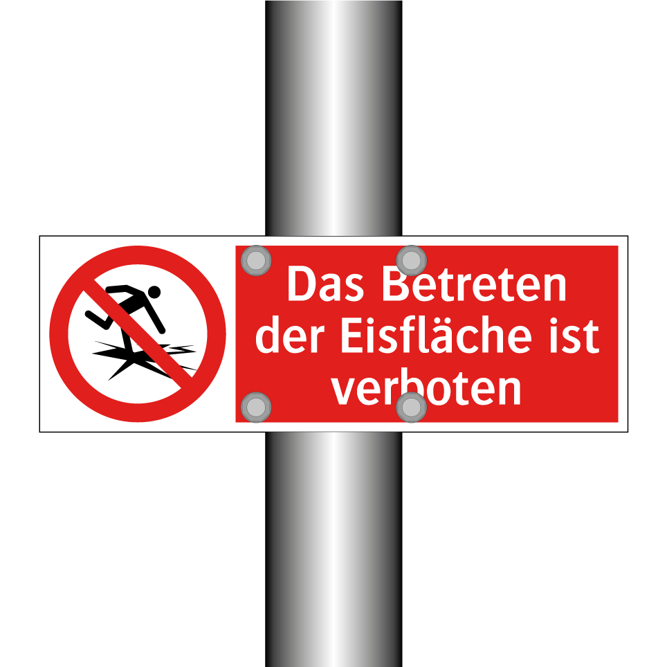 Das Betreten der Eisfläche ist verboten