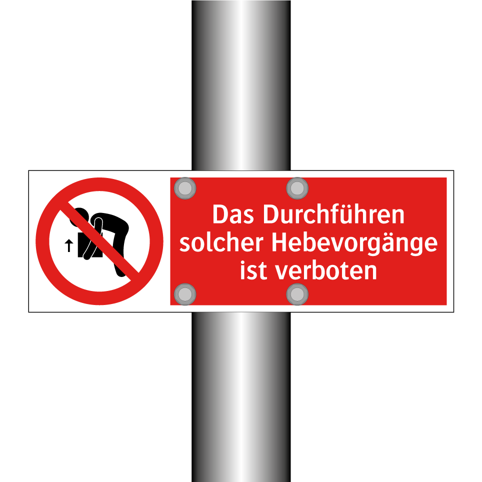 Das Durchführen solcher Hebevorgänge ist verboten