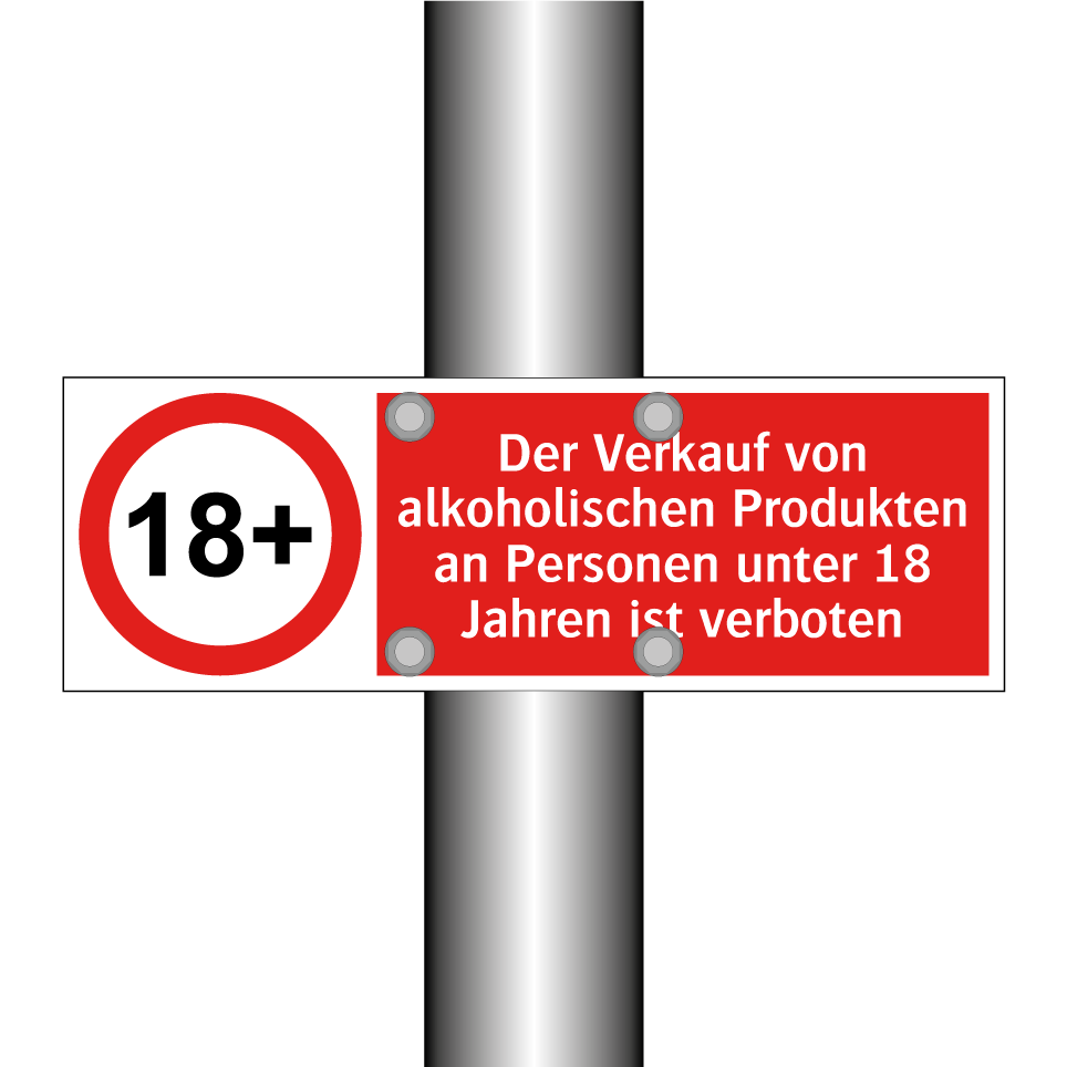 Der Verkauf von alkoholischen Produkten an Personen unter 18 Jahren ist verboten