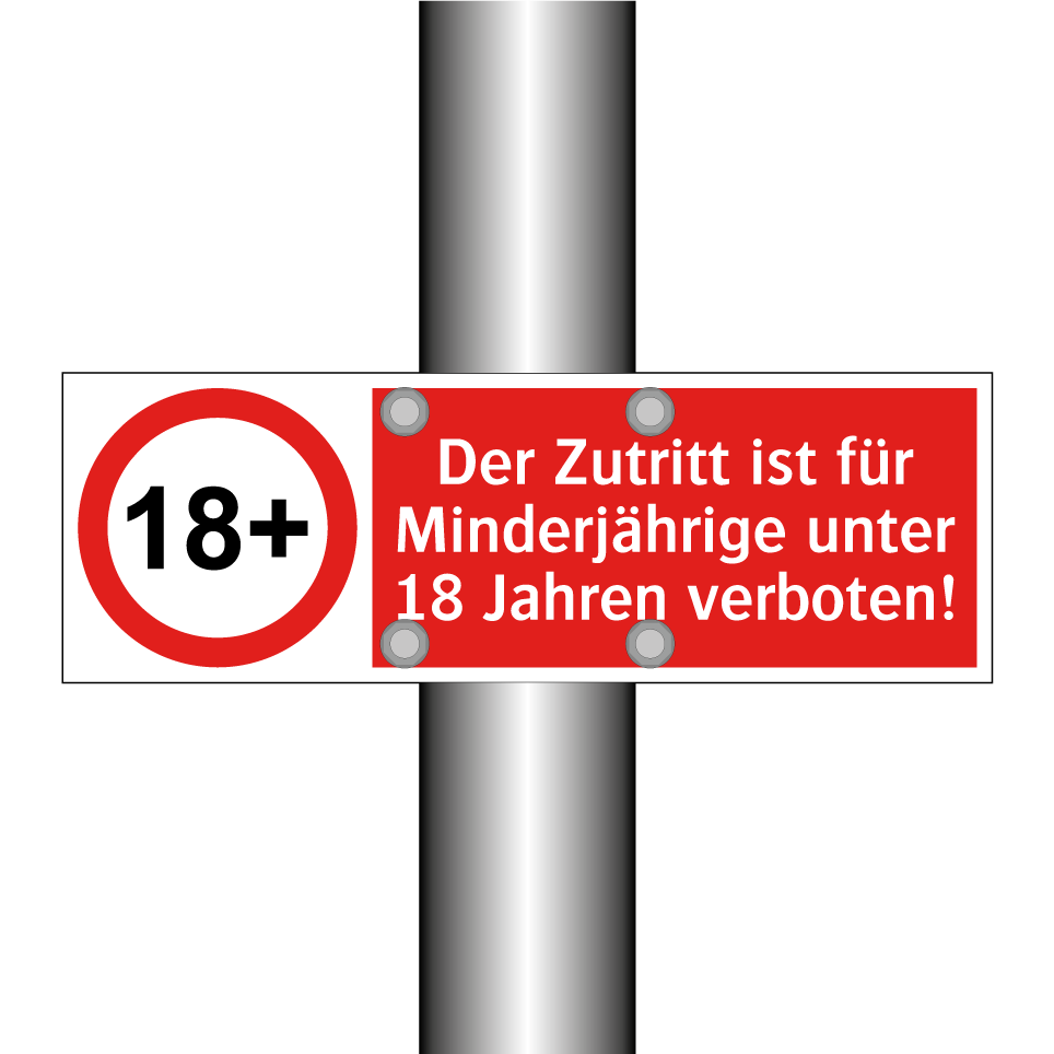 Der Zutritt ist für Minderjährige unter 18 Jahren verboten!