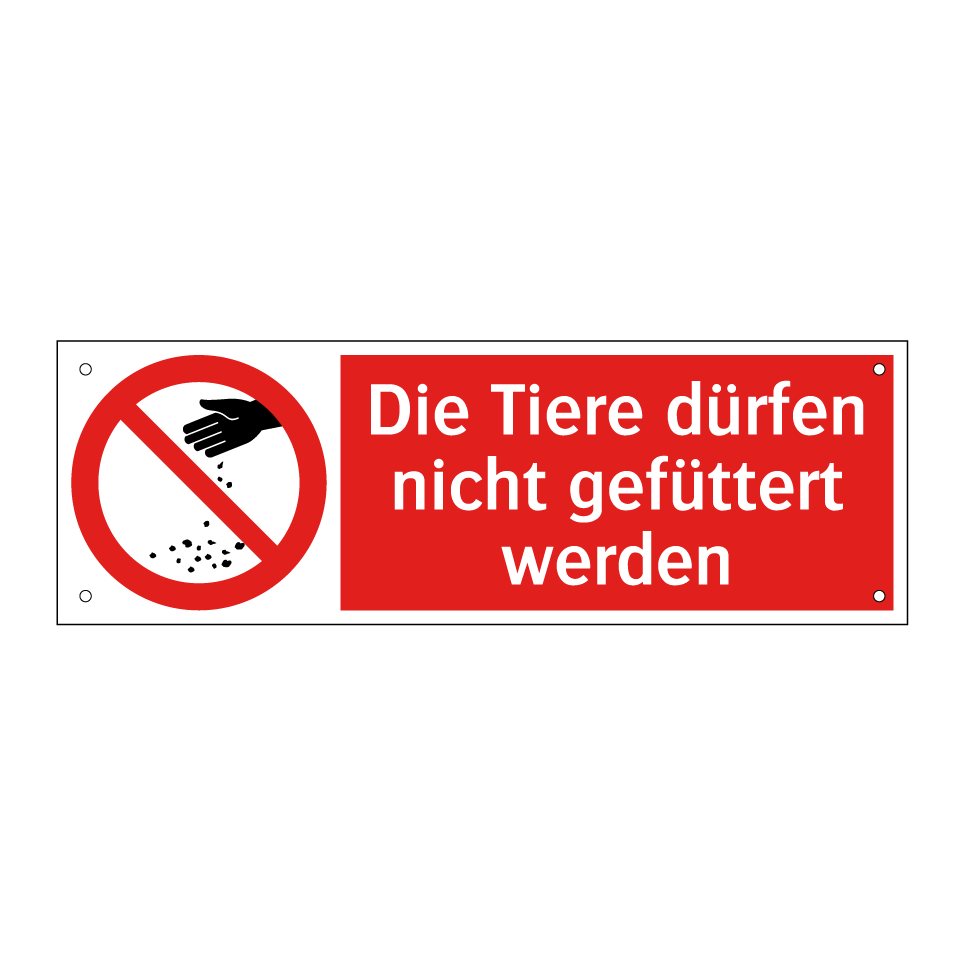 Die Tiere dürfen nicht gefüttert werden