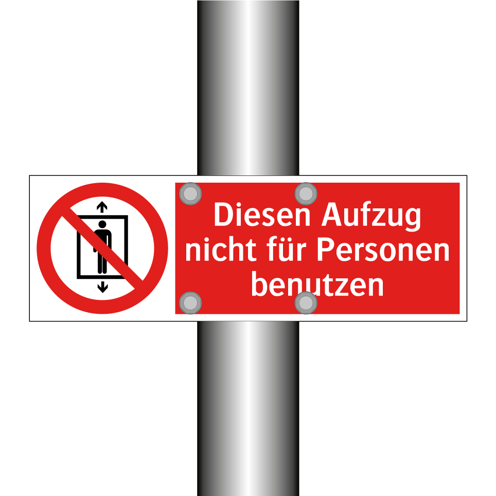 Diesen Aufzug nicht für Personen benutzen
