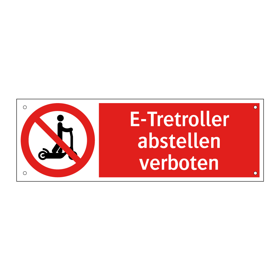E-Tretroller abstellen verboten