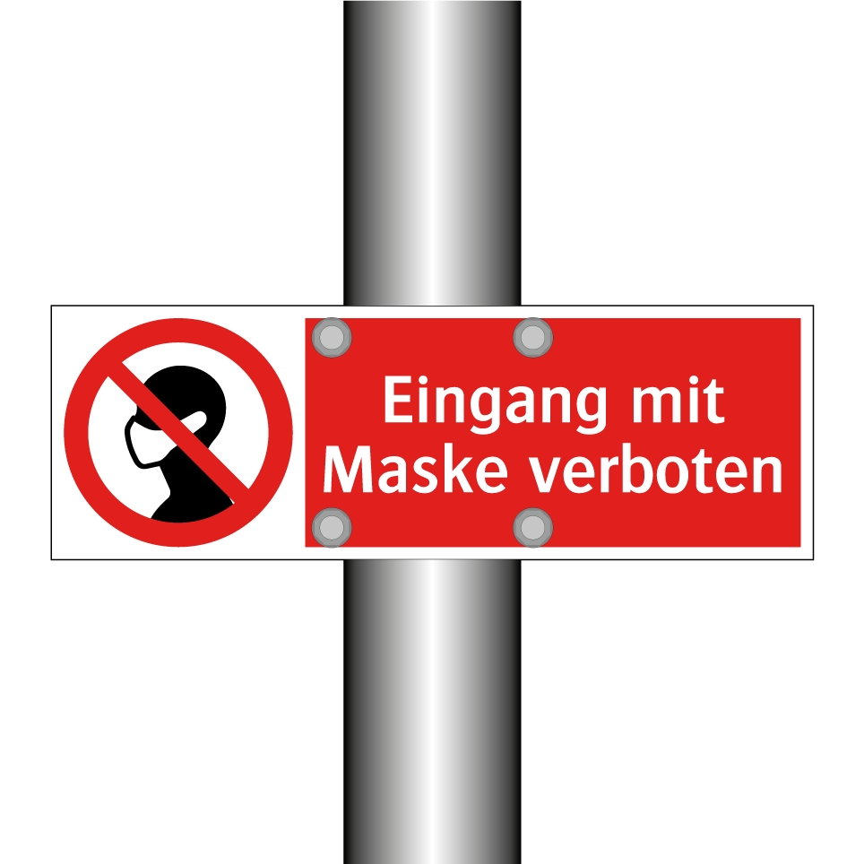 Eingang mit Maske verboten