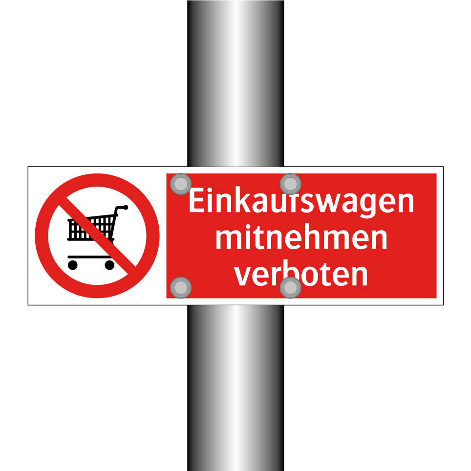 Einkaufswagen mitnehmen verboten